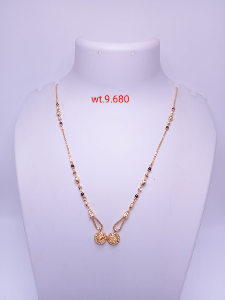 Traditional Dual Pendant Gold Mangalsutra - 9.680 grams