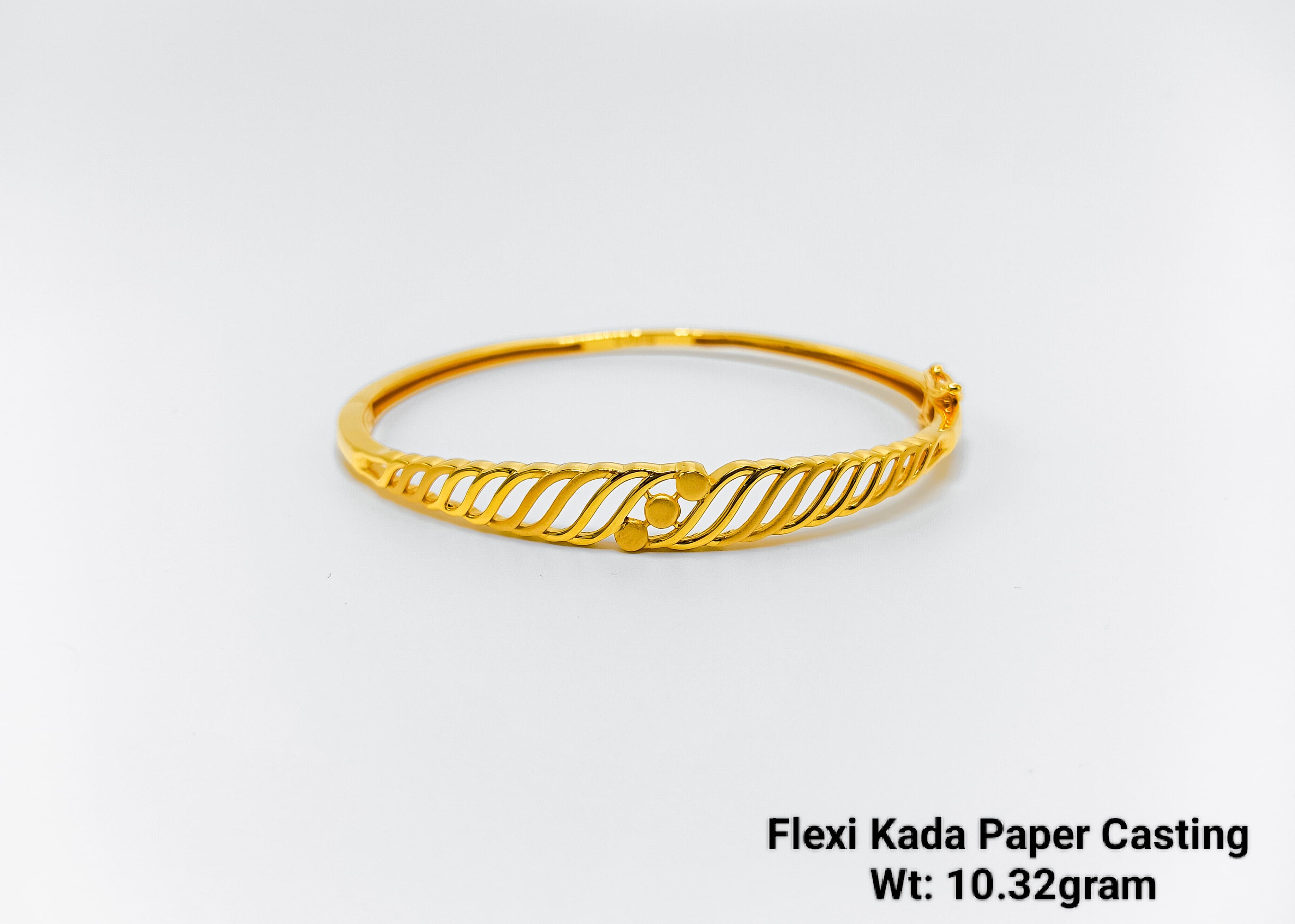 Designer Flexi Gold Kada Bracelet - 10.32 grams