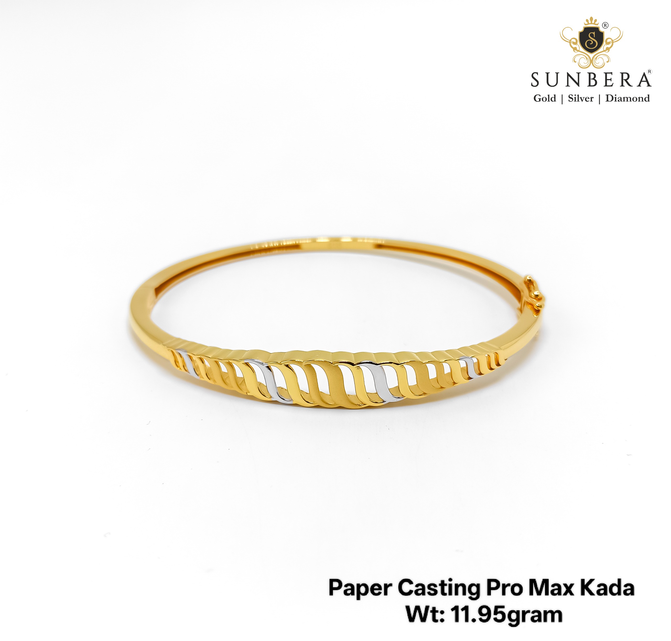 Sunbera Paper Casting Pro Max Gold Kada (11.95 Grams)