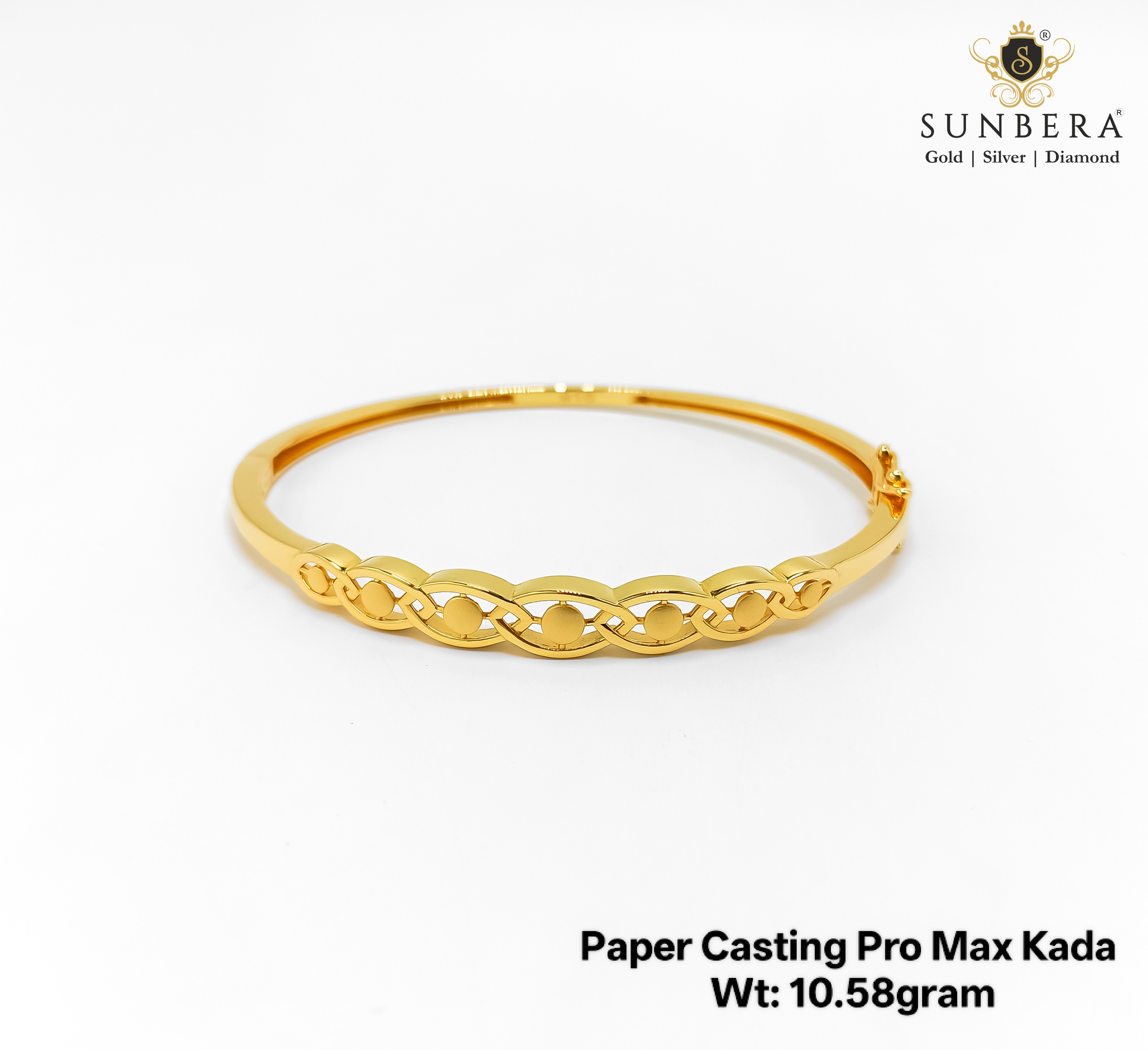 Paper Casting Pro Max Gold Kada – 22K (10.58 Grams)