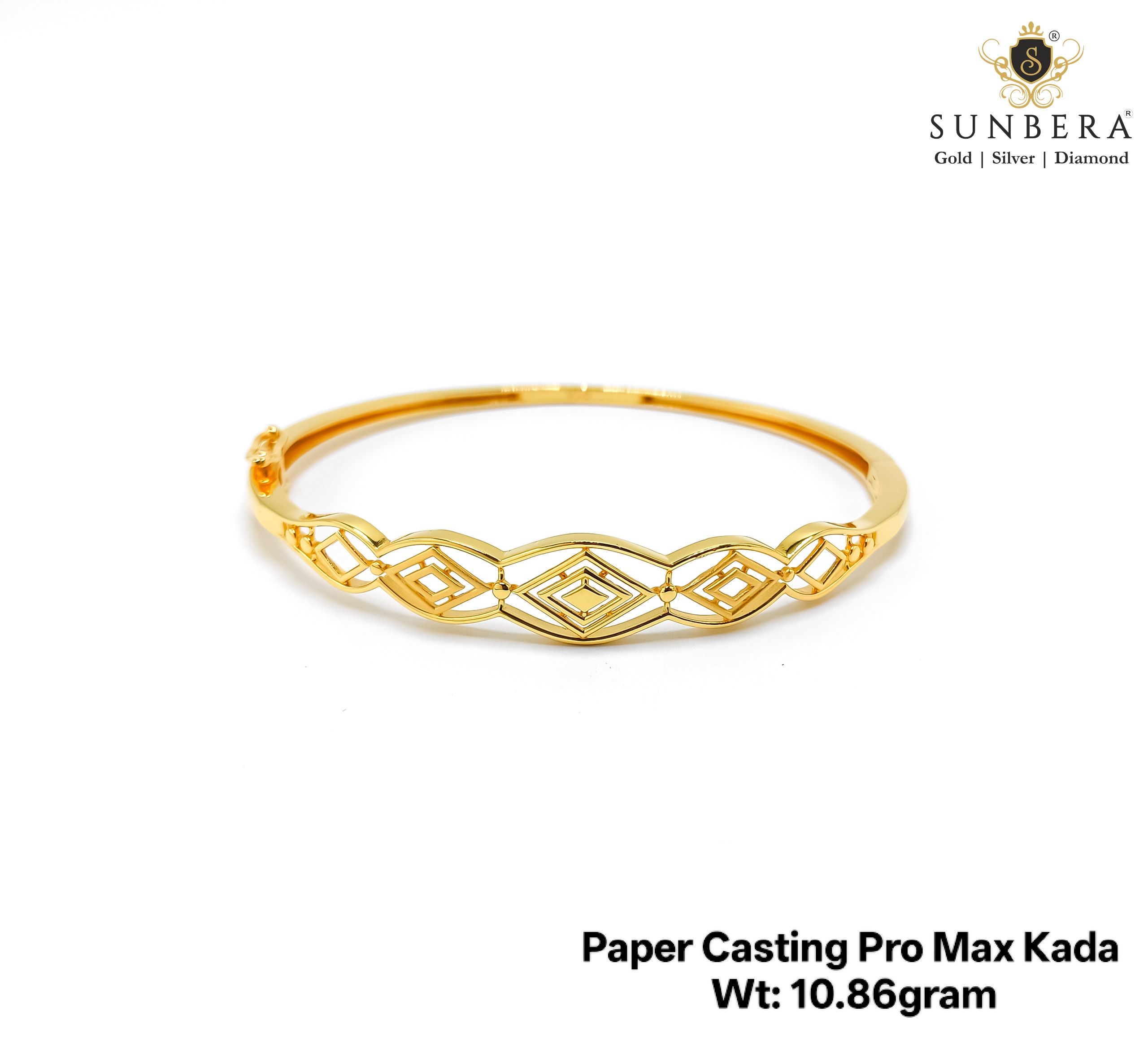 Paper Casting Pro Max Men’s Gold Kada – 10.86 Grams