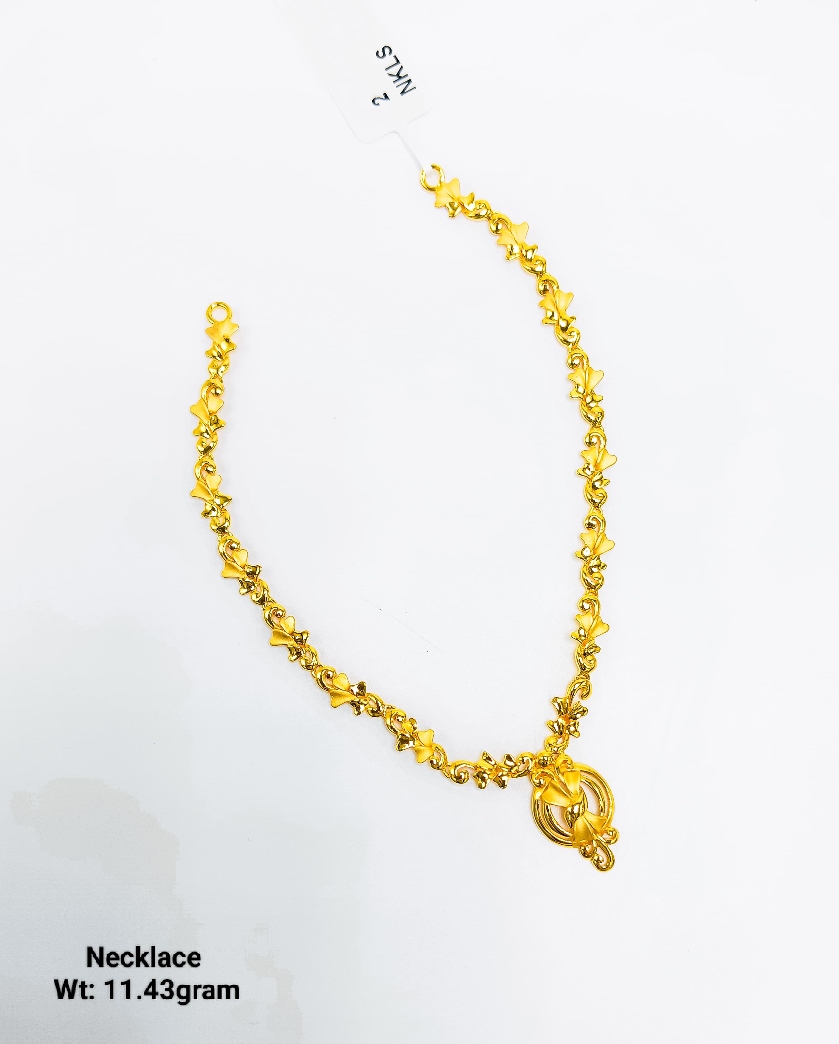 22K Gold Ladies Butterfly Chain Necklace – 11.43 Grams
